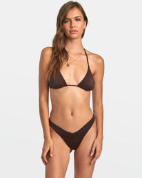 Solid Shimmer Medium Bikini Bottom - Java