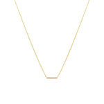 Pave Bar Necklace - Gold