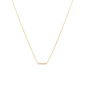 
            
                Load image into Gallery viewer, Pave Bar Necklace - Gold
            
        