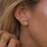Quaditta Studs - Gold & CZ